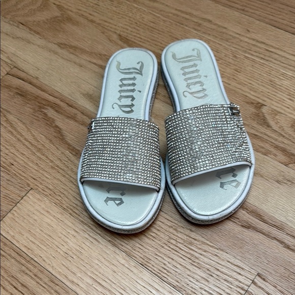 Juicy Couture Rhinestone Sandals Silver - Picture 1 of 6